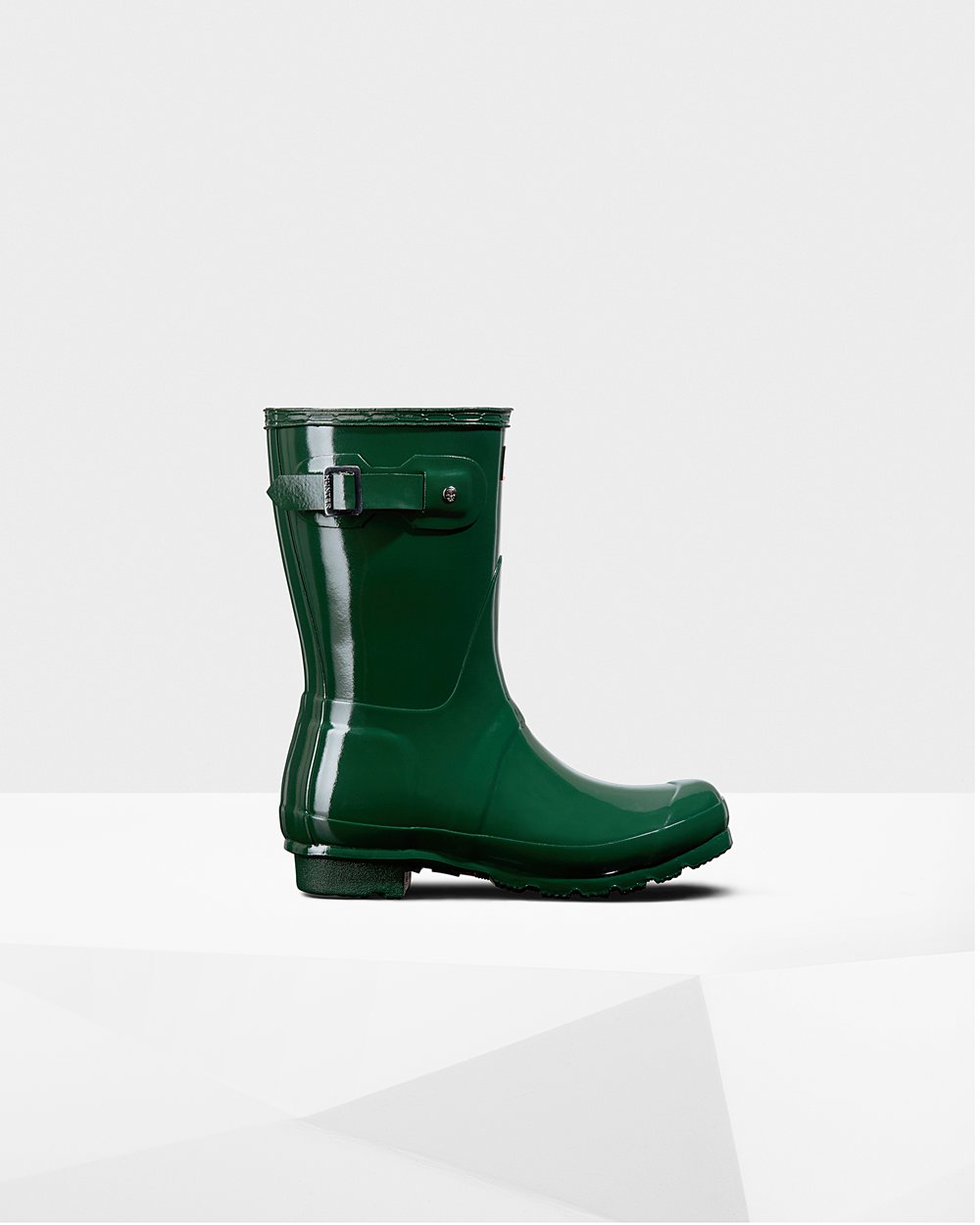 Women Hunter Original Gloss | Short Rain Boots Green | NZ-14630-IENZ